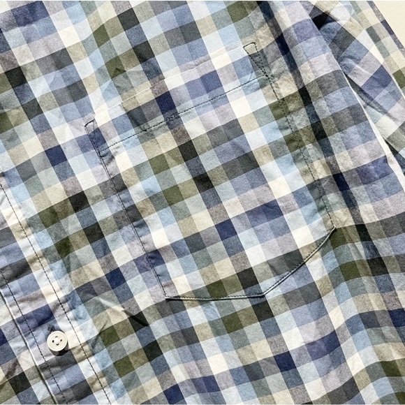 J CREW MERCANTILE Men’s Flex Washed Shirt In Blue Plaid Long Sleeve Size XXL - Picture 5 of 7